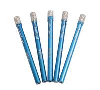 Diamond Coated Hole Saw Kit 5pcs for Marble Stone | Diamond-like emery grit, cuts glass and marble fast, 65mm length, round shank design, build