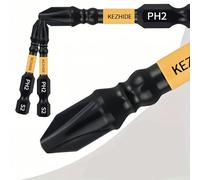 Diamond Coated Impact Screwdriver Bit Set, 2 Inches #2 Phillips Power Driver Bits, Magnetic S2 Steel PH2 Screwdriver Bits Set-5PCS
