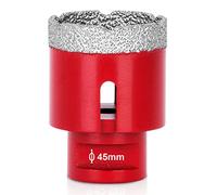 Diamond Coated Vacuum Brazed Core Hole Saws ø 45mm M14 Dry & Wet Drill Bits Porcelain/Glass/Tile/Granite/Marble Brick Hollow Hole Drilling Cutter Universal Tool