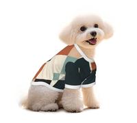 Diamond Color Block Texture Print Pet Clothes - Cotton T-Shirts Soft Breathable Pet Apparel for Small,Medium and Large Dogs and Cats