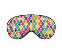 Diamond Color Block Unisex Light-Blocking Eye Mask Sleep Mask Suitable for Naps at Home, in The Office, and on Airplanes, Style-3