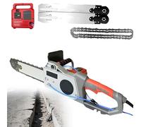 Diamond Concrete Chainsaw, Heavy Duty Electric Concrete Saw 6800w 6000 RPM, 19 in (48 Cm) Max Cutting Depth Cuts 2 Meters in 3 Min, for Masonry Limestone Tile, Wet Cutting System(2+2,480mm)