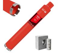 Diamond Core Drill Bit for Concrete, Masonry, Reinforced Rebar Concrete 1-3/4 Inch, Wet only, 15" Drilling Depth, 1-1/4"-7 Thread, Superior Welded Core Drill Bits with Roof-Top Segment