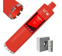 Diamond Core Drill Bit for Concrete, Masonry, Reinforced Rebar Concrete 3.5 Inch, Wet only, 15" Drilling Depth, 1-1/4"-7 Thread, Superior Welded Core Drill Bits with Roof-Top Segment