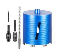 Diamond Core Drill Bit Set 152mm x 150mm Long Turbo Laser-Welded Segments for Concrete Brick Block Stone Masonry Granite Drill Bit Core Accessories with SDS Adapter,Hex Shank Adapter,Centre Drill Bit