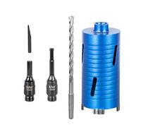 Diamond Core Drill Bit Set 78mm x 150mm Long Turbo Laser-Welded Segments for Concrete Brick Block Stone Masonry Granite Drill Bit Core Accessories with SDS Adapter,Hex Shank Adapter,Centre Drill Bit