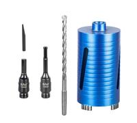 Diamond Core Drill Bit Set 91mm x 150mm Long Turbo Laser-Welded Segments for Concrete Brick Block Stone Masonry Granite Drill Bit Core Accessories with SDS Adapter,Hex Shank Adapter,Centre Drill Bit