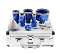 Diamond Core Drill Bit Set BRSCHNITT 6/20/30/35/50/68 Vacuum Brazed Diamond Hole Saw for Porcelain Tile Ceramic Marble Granite Drilling with M14 Thread