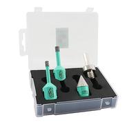 Diamond Core Drill Bits Kit - 4pcs (6/8mm+20mm Beveling Chamfer Bit+Adapter) LEKOMESH Tile Hole Saw Kit with Plastic Box for Porcelain Tile Ceramic Granite Marble Masonry Stone,M14 Thread