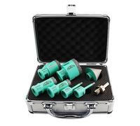 Diamond Core Drill Bits Kit - 8pcs (6/6/20/25/35/50mm+50mm Beveling Chamfer Bit+Adapter) LEKOMESH Tile Hole Saw Kit for Porcelain Tile Ceramic Granite Marble Masonry Stone