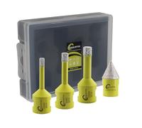 Diamond Core Drill Bits Set - 4pcs 6/8/10mm Diamond Hole Saw+1pc 20mm Beveling Chamfer Bit SANLEETEK for Porcelain Ceramic Tile Marble Granite Artificial Stone M14 Thread