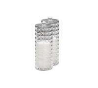 Diamond Cotton Pad Dispenser - The Perfect Blend of Luxury and Convenience, This Sl iamond Cotton Pad Dispenser is The Perfect Storage Solution - Dimensions: 7.1 X 19cm - Pack of 2