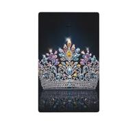 Diamond Crown Single Toggle Blank Wall Plate Light Switch Cover Decorative 1 Gang for Kitchen Room Bathroom Size 11.4x7cm