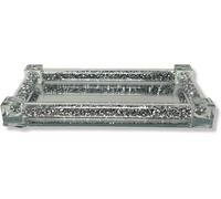 Diamond Crushed Tray Trimmings Crystal Filled Diamond Kitchen Silver - Height - 10cm
