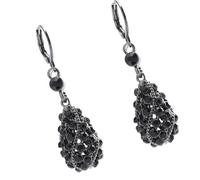 Diamond Cut Out Teardrop Earrings Zines Alloy Material Party Jewelry Everyday and Formal Use Open Work Earrings with Diamonds
