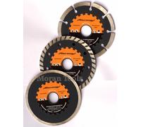 Diamond Cutting Disc Blade 'Premier' 115mm (4.1/2in.) 3pc (Serrated)