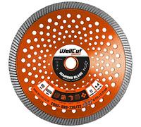 Diamond Cutting Discs For Angle Grinder 230mm 22.23mm Bore, Fast Clean Cut on Concrete Reinforced Concrete Marble And Granite Stone Sandstone Brick Tiles Or Ceramic Tiles WellCut (Single unit)