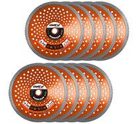 Diamond Cutting Discs For Angle Grinder 230mm 22.23mm Bore, Fast Clean Cut on Concrete Reinforced Concrete Marble And Granite Stone Sandstone Brick Tiles Or Ceramic Tiles WellCut (Pack of 10)