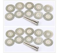 Diamond Cutting Discs with Arbor Shaft Set for Jewelry Making and Crafting - 20mm Thin Grinding Slice Mini Cutoff Wheel(24pcs Set)