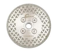 Diamond Cutting Grinding Disc 105mm - Double Side Coated Electroplated for Granite Marble Ceramic Procelain Tile Quartz M14 Thread SANLEETEK