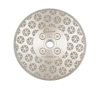 Diamond Cutting Grinding Disc 125mm - Double Side Coated Electroplated for Ceramic Procelain Tile Granite Marble Quartz M14 Thread SANLEETEK