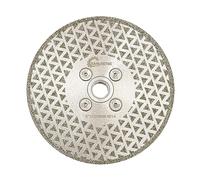 Diamond Cutting Grinding Disc 125mm - Double Side Coated Electroplated for Granite Marble Ceramic Procelain Tile Quartz M14 Thread SANLEETEK