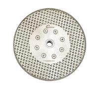 Diamond Cutting Grinding Disc 180mm - Double Side Coated Electroplated for Granite Marble Ceramic Procelain Tile Quartz M14 Thread SANLEETEK