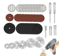 Diamond Cutting Wheel Discs Set, 43Pcs Resin Cutting Discs with Mandrel, HSS Circular Saw Blades for Rotary Tools for Cutting Wood Metal Aluminium Plastic Glass