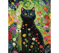 DIAMOND DOTZ 2593880 Original 5D Diamond Painting Set, Cat in The Garden, DIY Diamond Painting Kit with Round Rhinestones, from 12 Years, Intermediate