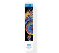DIAMOND DOTZ 2594355 Original 5D Diamond Painting Set, Neon Dragon with Neon Colours and Velvet, DIY Diamond Painting Pictures for Adults and Children from 12 Years, Intermediate