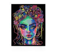 Diamond DOTZ 2594362 Original 5D Diamond Painting Set, Neon Beauty, with Neon Colours and Velvet, DIY Diamond Painting Pictures for Adults and Children from 12 Years, Intermediate