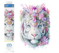 DIAMOND DOTZ Bohemian Tiger Diamond Painting Kit for Adults with Gems