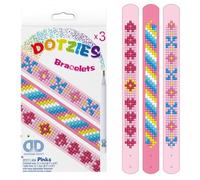 DIAMOND DOTZ Bracelets, Assorted Pinks 3/Pkg, One Size