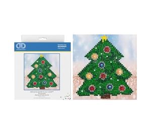 DIAMOND DOTZ DD2.036 Christmas Tree Painting Kit, 13.5 x 13.5cm