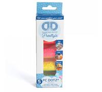 Diamond Dotz DDA-012 Freestyle Round Stones in 4 Neon Colours and 1 Glow in The Dark, Set of 5, Sparkling Diamonds for Diamond Painting, Customising and Decorating Accessories