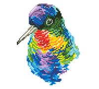 Diamond Dotz Diamond Art Kit 8.7"X10.6"-Rainbow Feathers - DD5056
