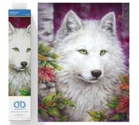 Diamond Dotz Diamond Embroidery Facet Art Kit ~ White Wolf | Full Coverage Design, Sparkling Faceted Finish, Complete Starter Set, Vibrant Wall Decor, Ready to Frame, Great Handmade Gift