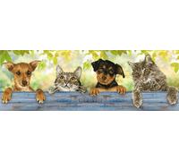 Diamond Dotz - Diamond Painting Kit - Hang-in-There Dogs Cats Fence