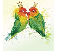 Diamond Dotz - Diamond Painting Kit - Love Birds 32cm x 32cm Parrots