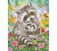 Diamond Dotz Diamond Painting Kit - Sweet Racoons