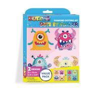 Diamond DOTZ DOTZIES 2594515 Original 5D Diamond Painting Set, Dotz by Numbers Monster, DIY Diamond Painting with Rhinestones, Dotting by Numbers for Children from 6 Years, Beginner