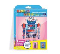 Diamond DOTZ DOTZIES 2594516 Original 5D Diamond Painting Set, Dotz by Numbers Robot, DIY Diamond Painting with Rhinestones, Dotting by Numbers for Children from 6 Years, Beginner