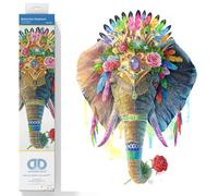 DIAMOND DOTZ Original 5D Diamond Painting Set Boho Elephant Creative Set with 13,596 Diamond Mosaic Stones Painting Set Approx. 41 x 51 cm DIY Complete Set for Adults and Children from 8 Years