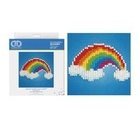 DIAMOND DOTZ Painting, Beginner Kit, Ever Living Rainbow, 15 x 15cm