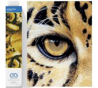 DIAMOND DOTZ Painting, Beginner Kit, Fabric, Leopard Spy, 50 x 23cm