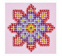 DIAMOND DOTZ Painting, Beginner Kit, Flower Mandala 2, 7.6 x 7.6cm