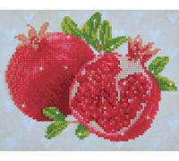 DIAMOND DOTZ Painting, Beginner Kit, Good Fortune Pomegranits, 25x 20cm DD3.002