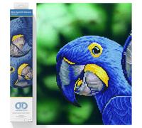DIAMOND DOTZ Painting, Beginner Kit, Plastic Polyester, Blue Hyacinth Macaws, 37 x 52cm