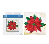 DIAMOND DOTZ Painting, Beginner Kit, Poinsettia, 13.5 x 13.5cm