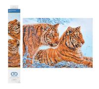DIAMOND DOTZ Painting, Beginner Kit, Resin, Tigers in The Snow, 72x52cm